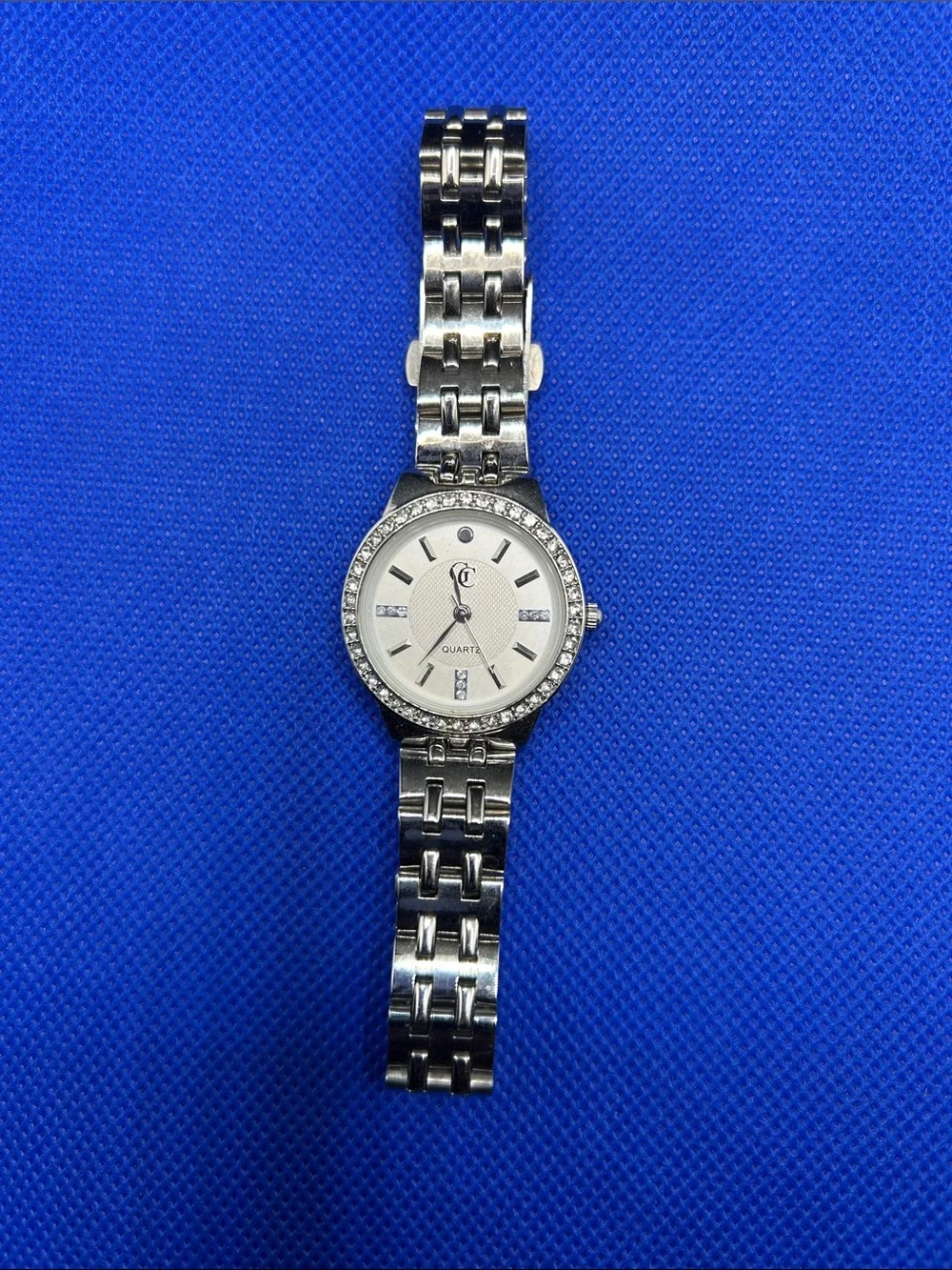 GC Silver Tone Women's Watch with Crystal Bezel